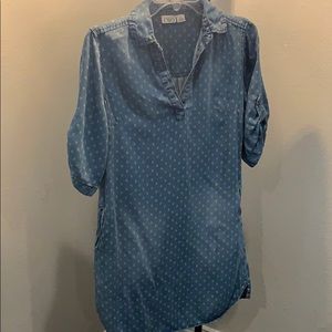 Chambray tunic dress